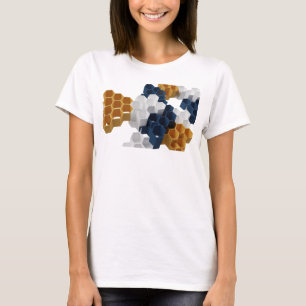Snygg Orange ABSTRAKT KONST Konsttryck T Shirt