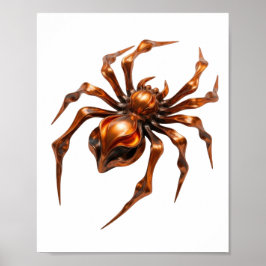 Snygg Orange ABSTRAKT KONST Modern Design Poster
