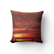 Snygg Orange Sunrise Art med Bible Verse
