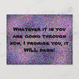 Snygg Ord av uppmuntrande Lila Vykort