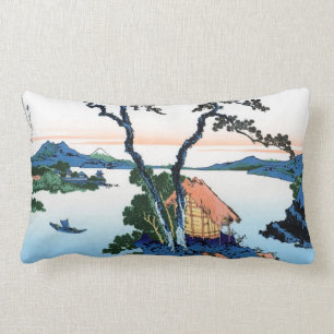 Snygg oriental japansk Hokusai Fuji Utsikt landska Lumbarkudde