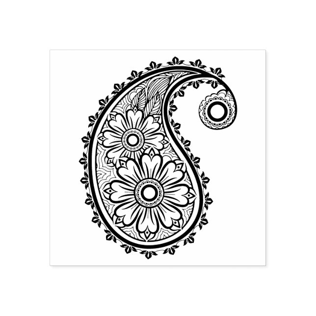 Snygg Paisley-skojning Stämpel (Tryck)