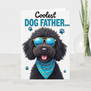 Snygg pappa till hund Blå tassavtryck kort