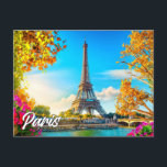 Snygg Paris, Frankrike | Eiffel Torn Vykort<br><div class="desc">Detta unika vykort för resor innehåller ett foto av det vackra och ikoniska Eiffel Torn, i Paris, Frankrike, på eftermiddagen. Du kan justera alla tillgängliga alternativ som du vill.</div>