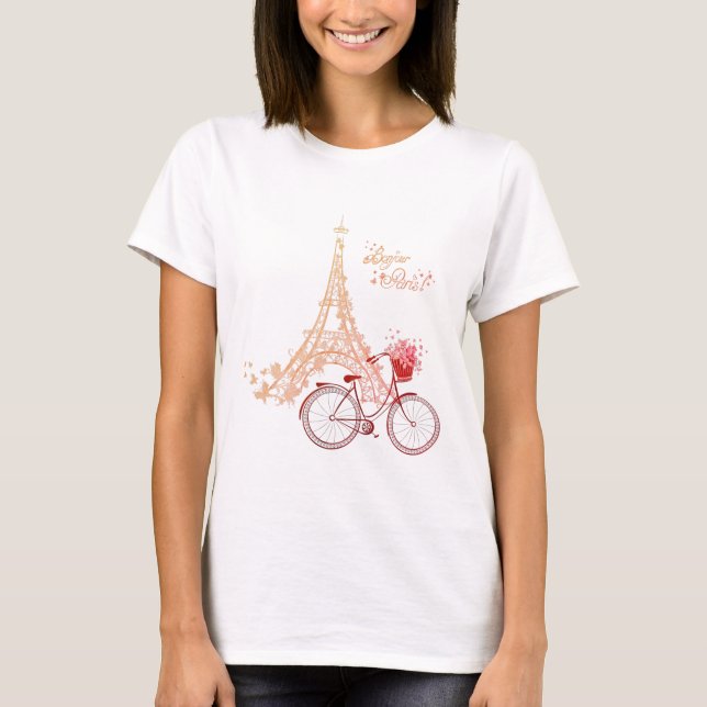 Snygg Paris  T Shirt (Framsida)