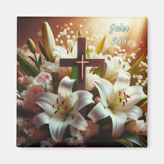 Snygg Påsk lily kor Magnet (Framsidan)