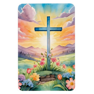 Snygg Påsk Watercolor Art Magnet