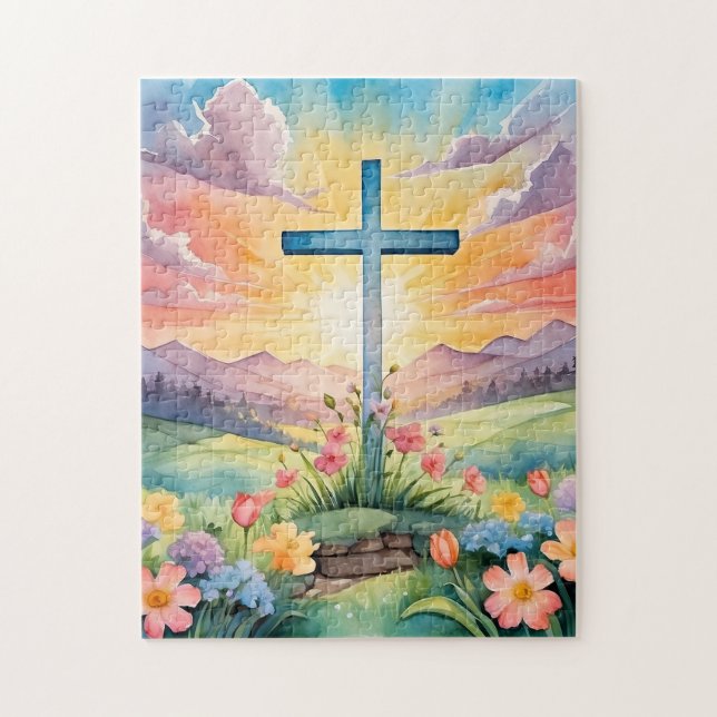 Snygg Påsk Watercolor Art Pussel (Vertikal)