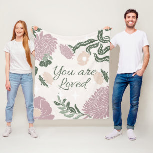Snygg pastel mönster l Cute-design med skript Fleecefilt