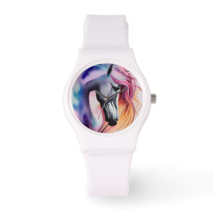 Snygg Pastel Unicorn Horse Triptych Armbandsur