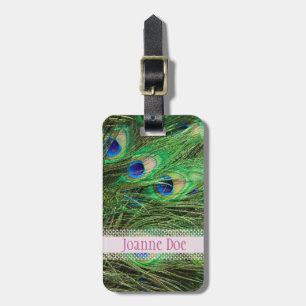Snygg Peacock Bagagebricka