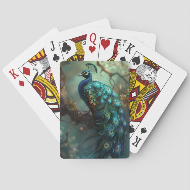 Snygg Peacock Casinokort (Baksidan)