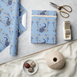 Snygg Peacock Design - Elegant Gift för henne Presentpapper