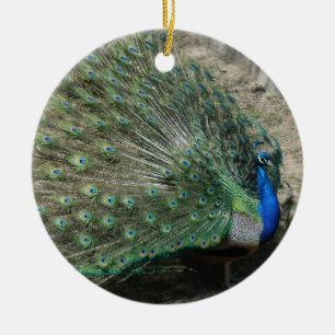 Snygg Peacock Julgransprydnad Keramik