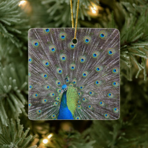 Snygg Peacock Julgransprydnad Keramik
