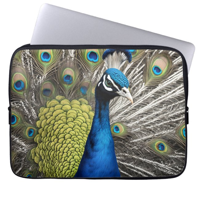 Snygg Peacock Laptop Fodral (Framsidan)