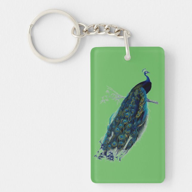 Snygg Peacock Nyckelring (Framsidan)