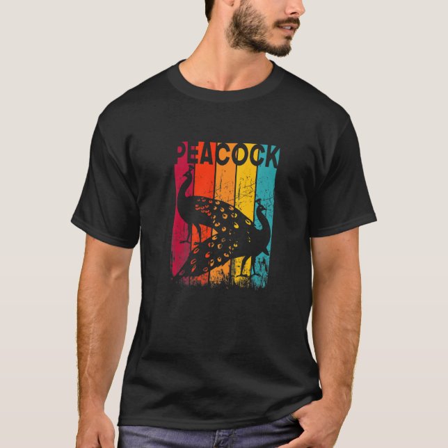 Snygg Peacock T Shirt (Framsida)