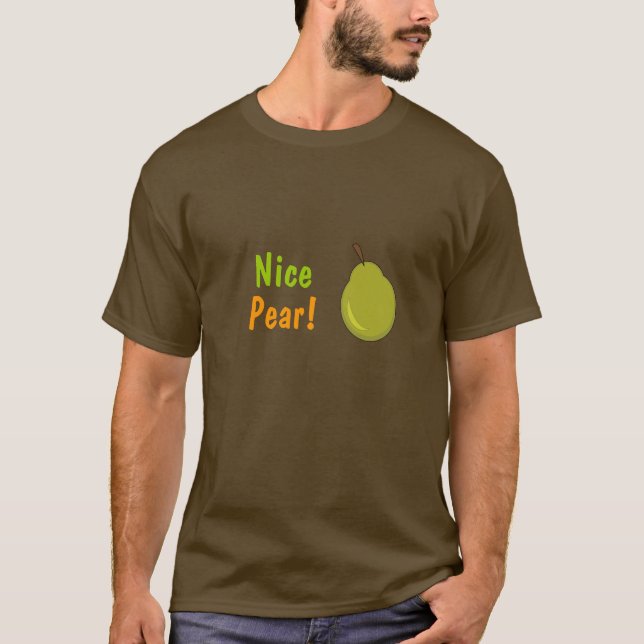 Snygg Pear! Fruktig design T-shirt (Framsida)