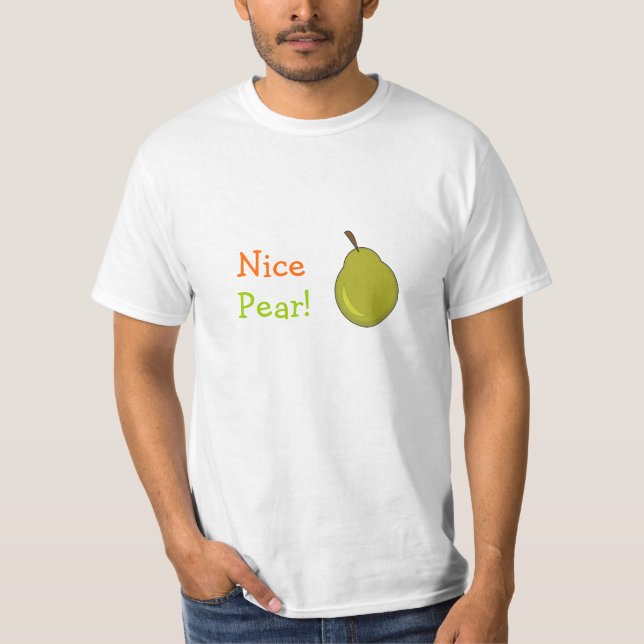 Snygg Pear! Fruktig design Tee Shirt (Framsida)