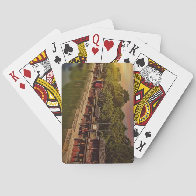 Snygg Peking-sommarpalats vid Sunset Casinokort (Baksidan)