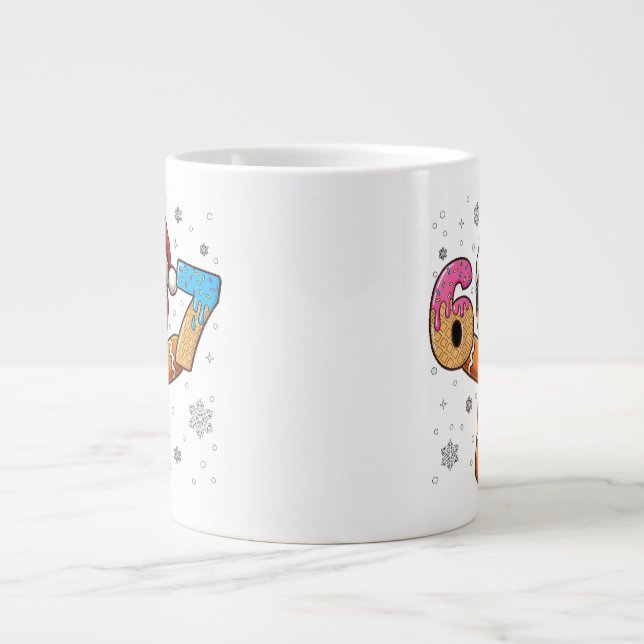 Snygg pepparkaka 67 — Höstisglassiffror Jumbo Mugg (Framsidan)