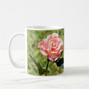 Snygg Perfekt Rosa ros Flower Kaffemugg