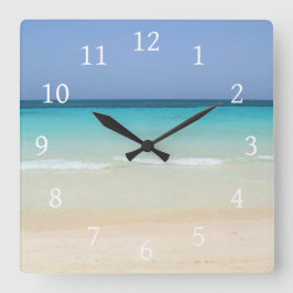 Snygg persikofoto 197 fyrkantig klocka