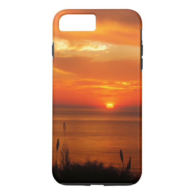 Snygg Personlig Beach vid Sunset Scenery Case-Mate iPhone Skal (Baksida)