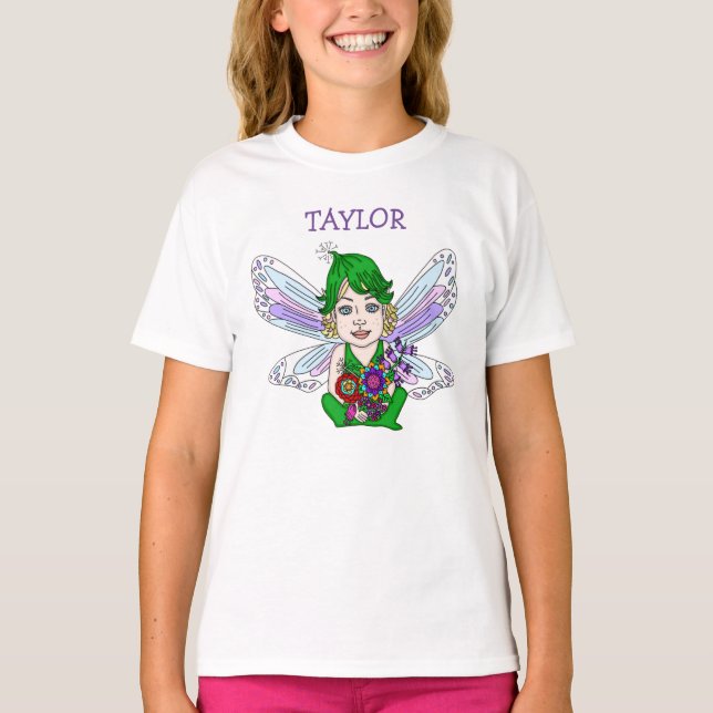 Snygg Personlig Fairy T Shirt (Framsida)