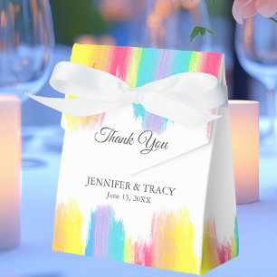 Snygg Personlig för Bright Rainbow Bröllop Presentaskar