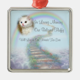 Snygg Personlig Katt eller Hund Memorial Julgransprydnad Metall