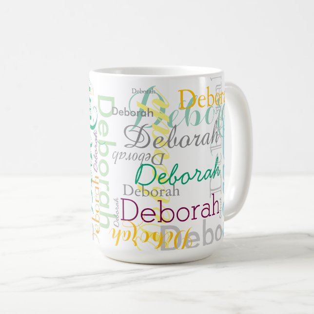 Snygg Personlig Namntypografi Kaffemugg (Framsida höger)