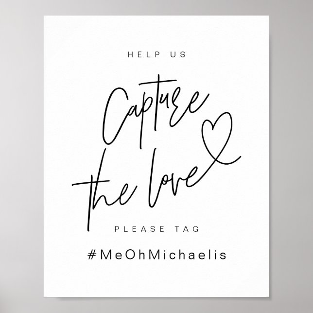 Snygg Photo Booth, Black, Bröllop Ceremony Poster (Framsidan)