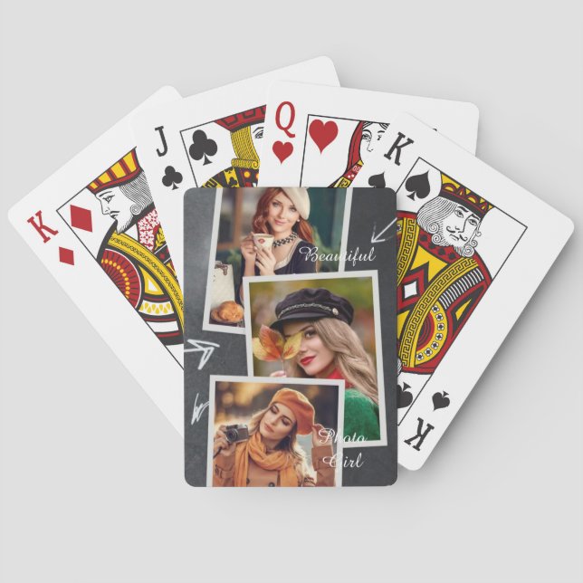 Snygg Photo Girl Casinokort (Baksidan)