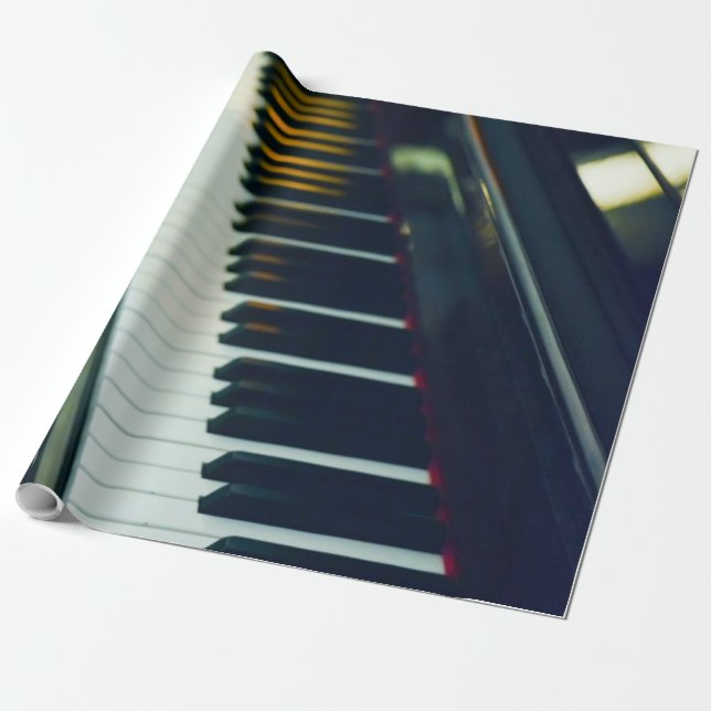Snygg Piano Presentpapper (Utrullad)