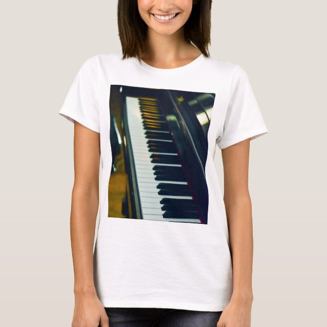 Snygg Piano T Shirt (Framsida)