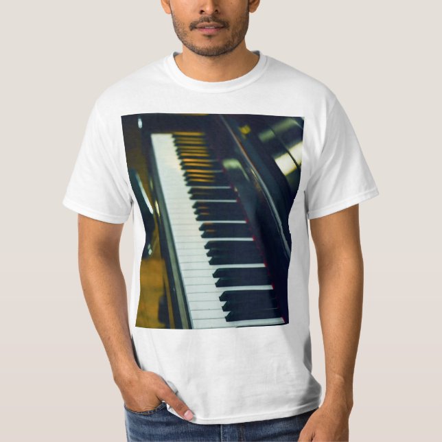 Snygg Piano T Shirt (Framsida)