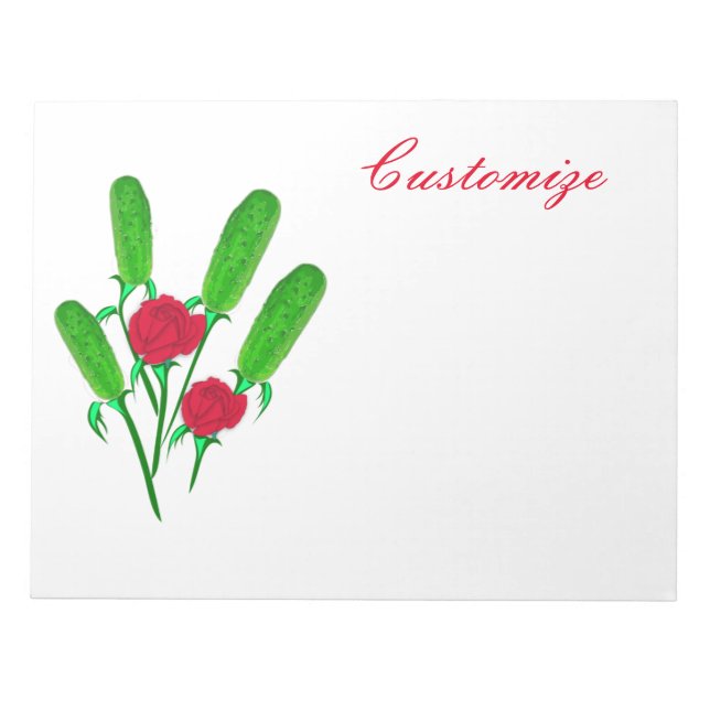 Snygg Pickle Bouquet med Ro Thunder_Cove Anteckningsblock (Framsida)