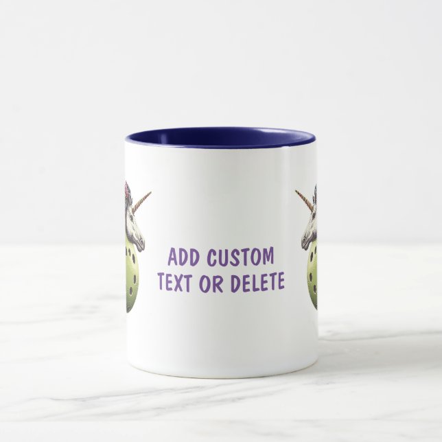 Snygg Pickleball Unicorn Sport Pickleballer Mugg (Center)