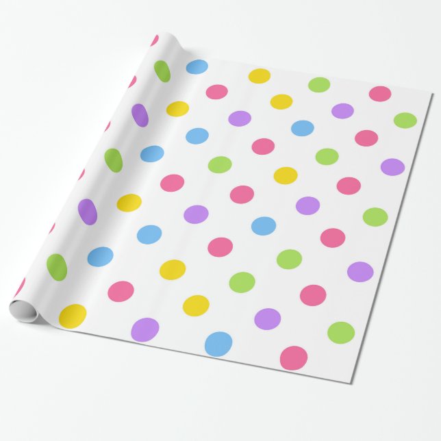 Snygg Polka dots Presentpapper (Utrullad)