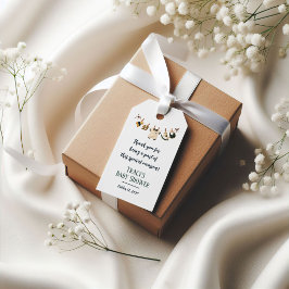 Snygg Polotröja Teddybjörn Baby Shower Favor Presentetikett