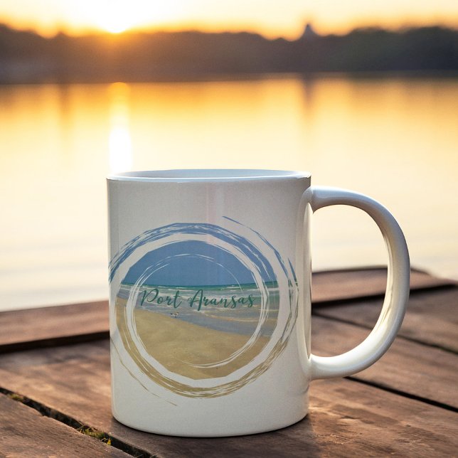 Snygg port Aransas Texas Beach Kaffemugg (Skapare uppladdad)
