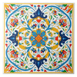 Snygg portugisisk Azulejo Stil Ceramic Tile. Kakelplatta