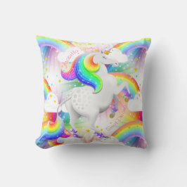 Snygg princess Unicorn Rainbow Starburst Decor Kudde