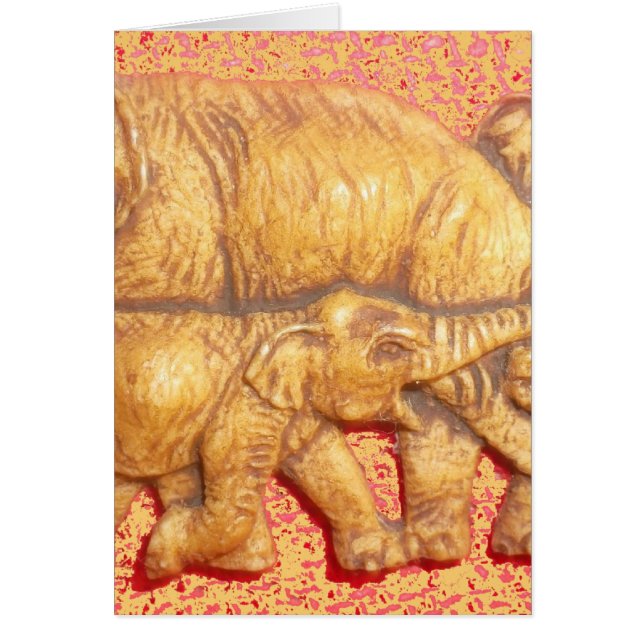 Snygg produkt i Elephant-familjen Hälsningskort (Framsidan)