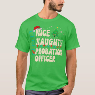 Snygg provanställd Julafton lista Santa Cla T Shirt