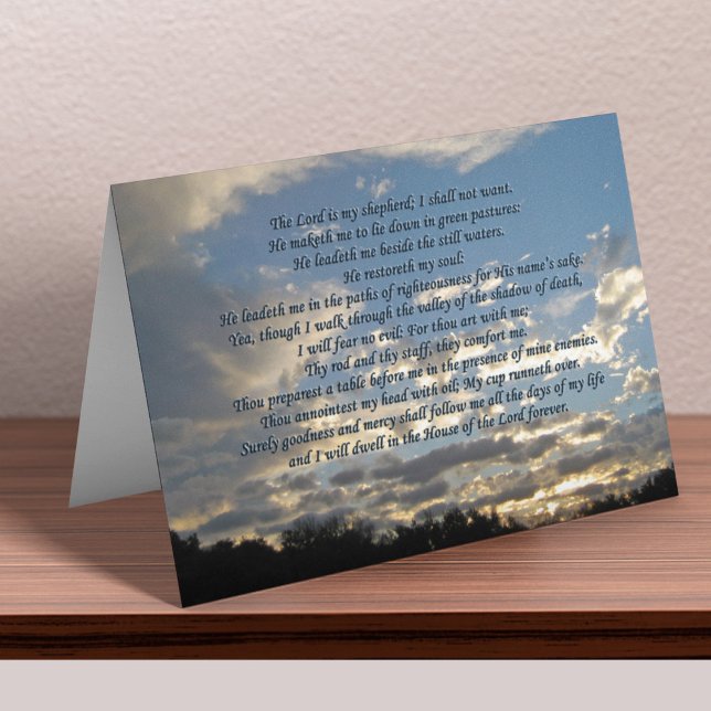 Snygg Psalm 23-skydd Kort (Skapare uppladdad)