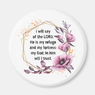 Snygg Psalm 91-Blommigtars magnet
