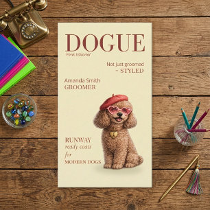 Snygg Pudel Dogue Smörgul Affärsvisitkort Visitkort